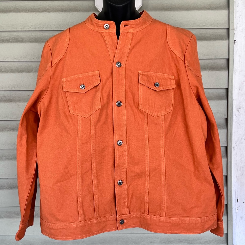 Vintage Tommy Hilfiger Denim Trucker Jean Jacket Women's 3XL Sherbet Orange